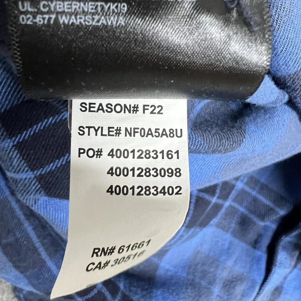 The North Face tag says